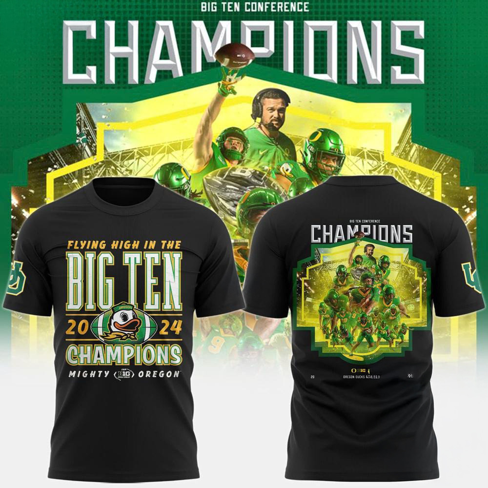 Oregon Ducks Big Ten Champions Black T-Shirt Presents For Football Lovers Oregontrailrvpk Shirt