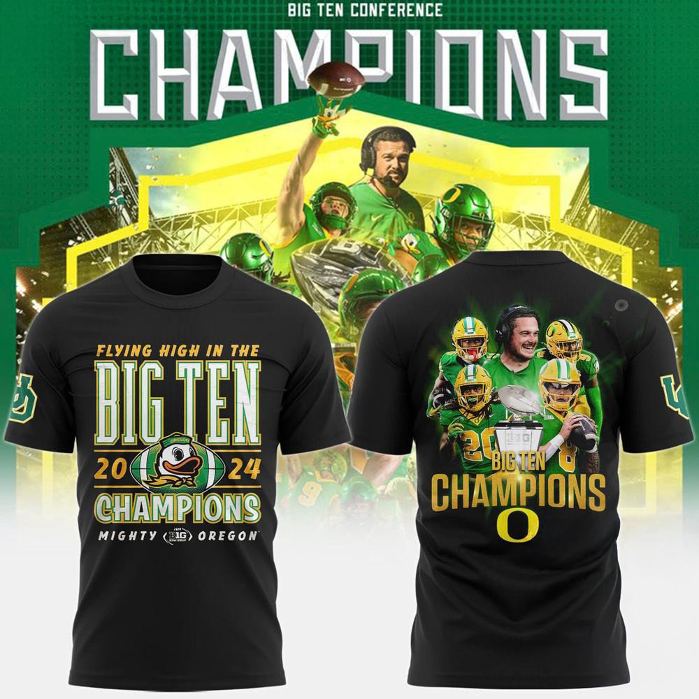 Oregon Ducks Big Ten Champions Graphics Team T Shirt Football Lovers Best Gifts For NFL Fans Oregontrailrvpk Shirt