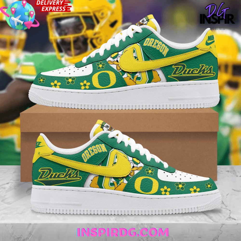 Oregon Ducks x Donald Duck Limited Edition Air Force 1 Sneakers
