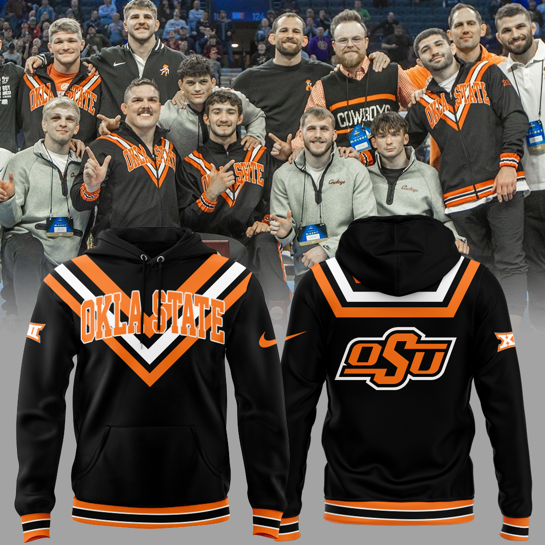 OSU Cowboy Wrestling Black Hoodie