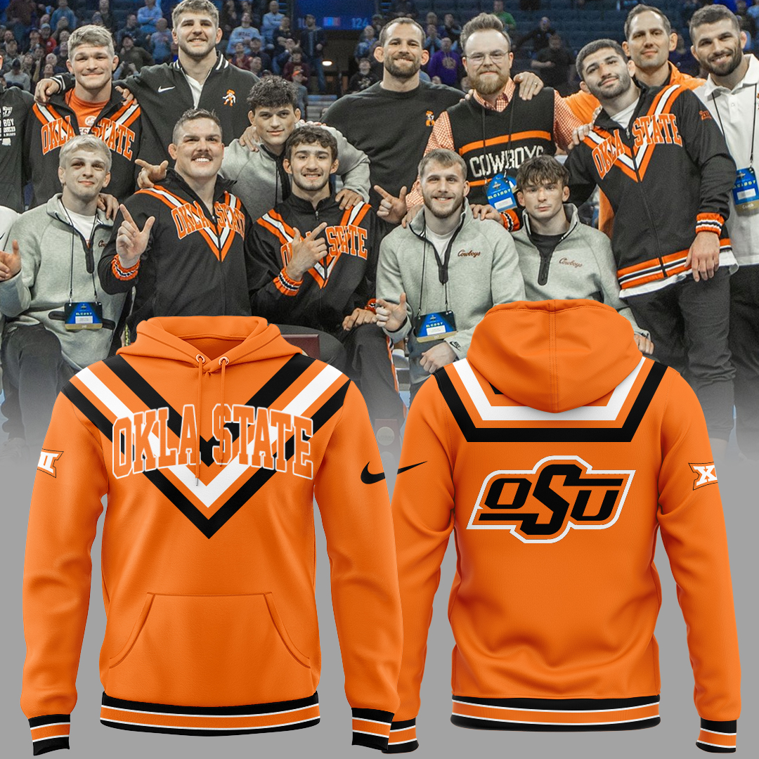 OSU Cowboy Wrestling Orange Hoodie Unique