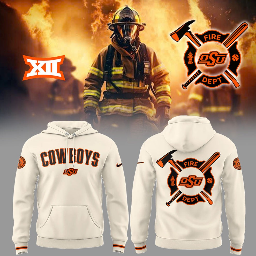 OSU Cowboys Baseball X Firefighter Appreciation Night Hoodie Oklahoma State Merch