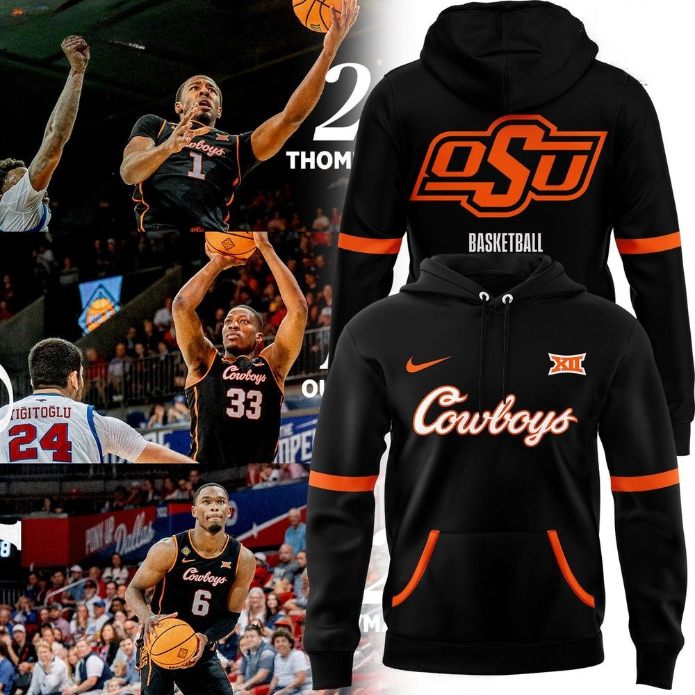 OSU Cowboys Basketball 2025 Black Hoodie Gift For Cowboys Fans