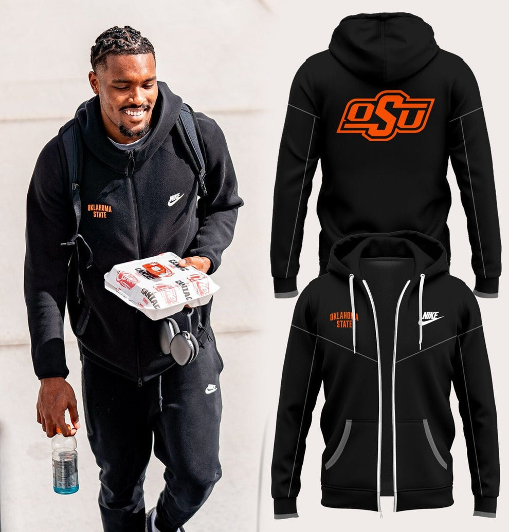 OSU Cowboys Zip Up Hoodie Football Oklahoma State Cowboys Merchandise