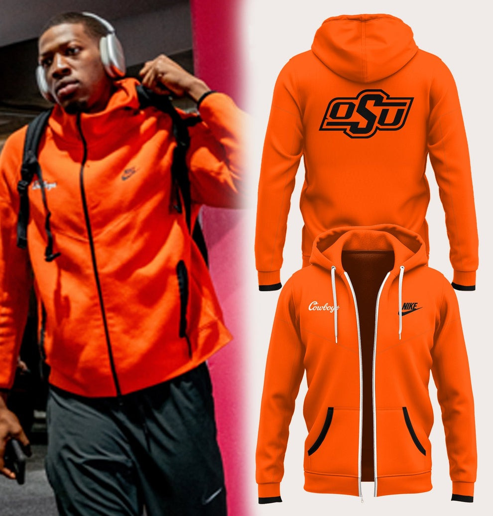 OSU Cowboys Zip Up Hoodie Oklahoma State Cowboys Hooded Sweatshirt Merch