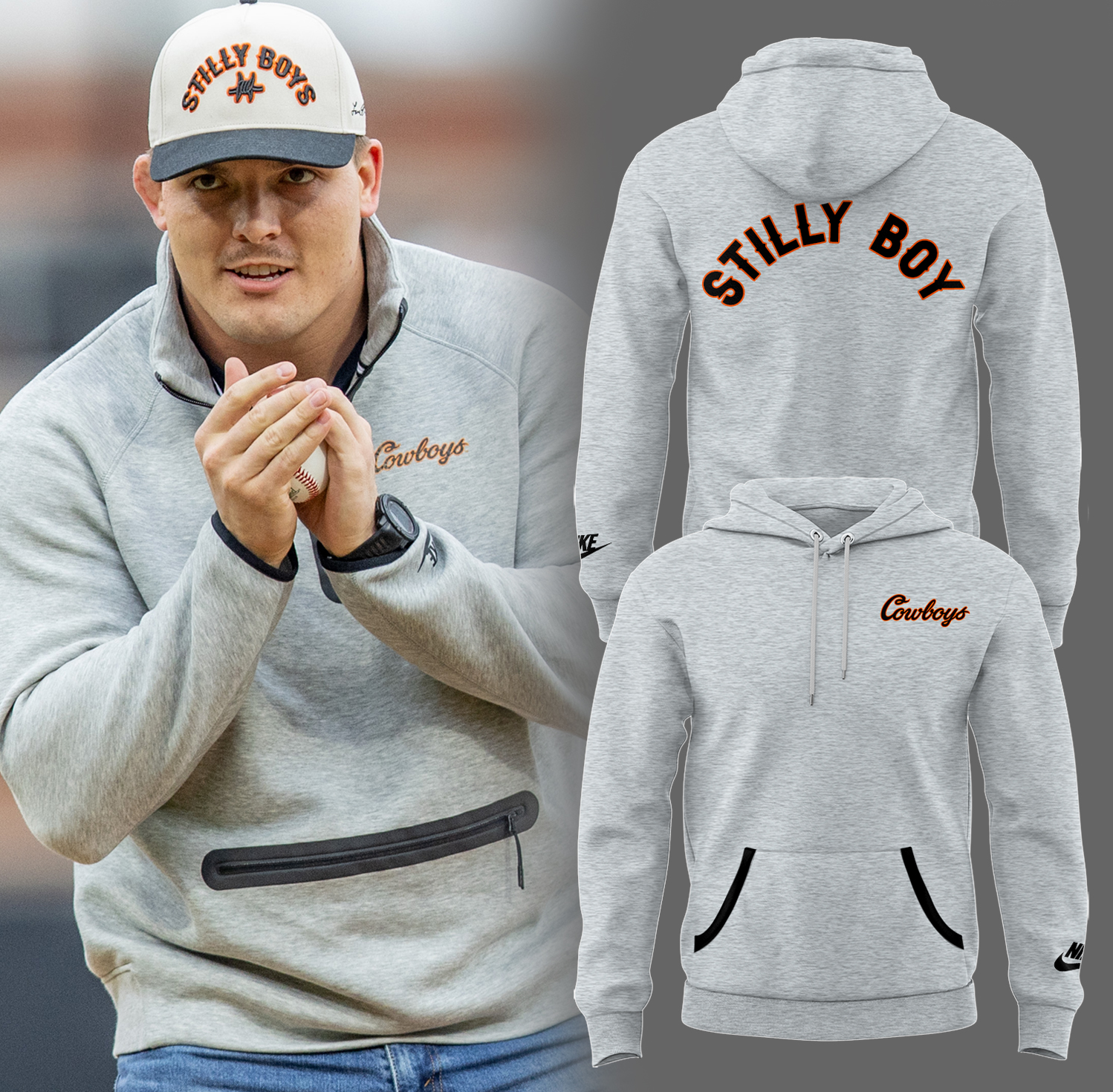 OSU Stilly Boys Gray Hoodie Gifts For Wrestling Player