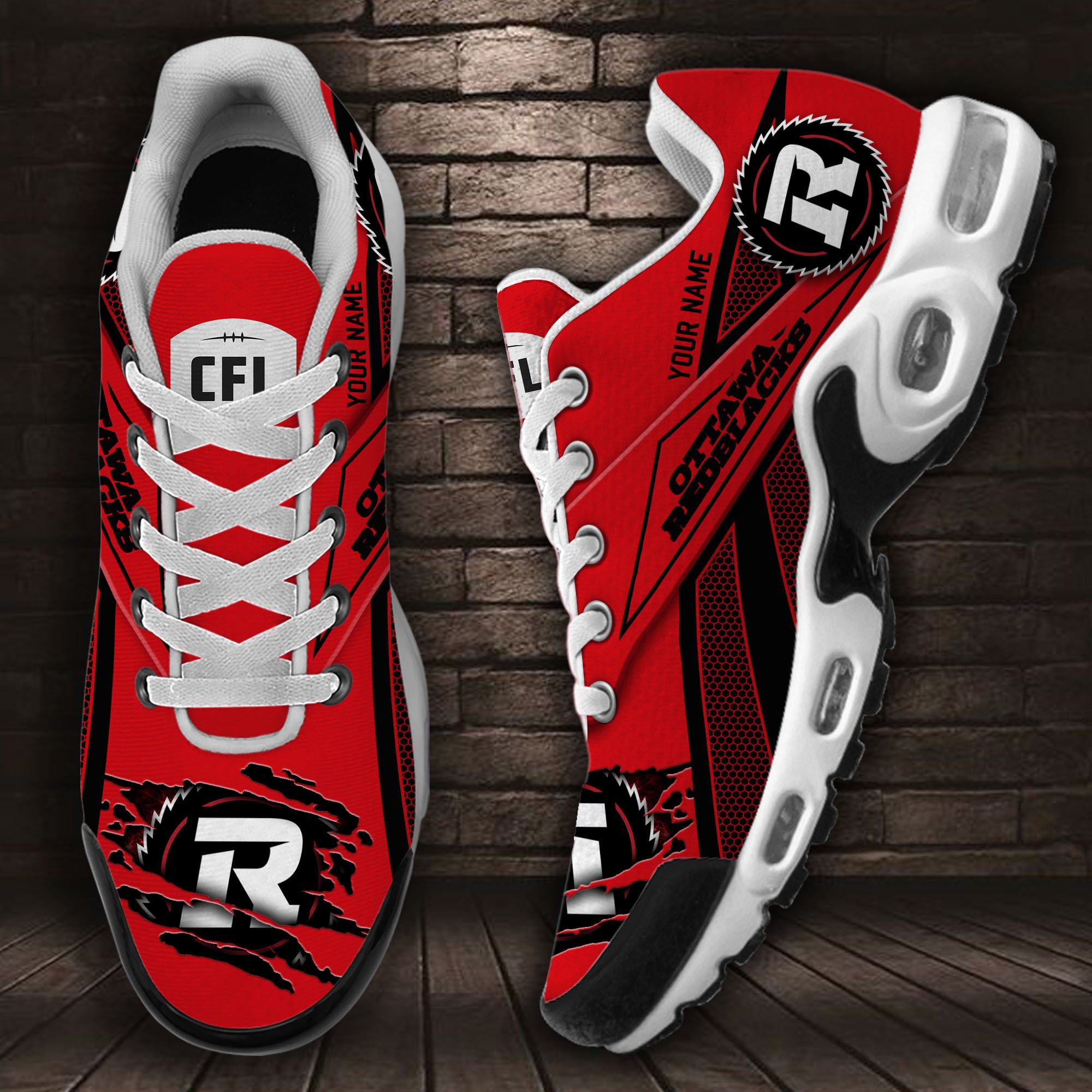 Ottawa Redblacks Air Max Plus Shoes Sneakers For Men And Women
