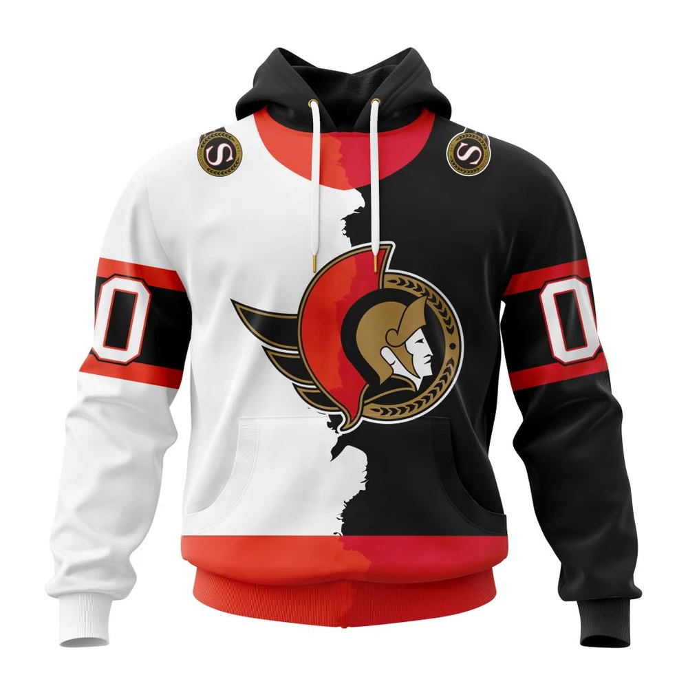 Ottawa Senators Personalize Home Mix Away Kits All Over Print Hoodie Style 13388