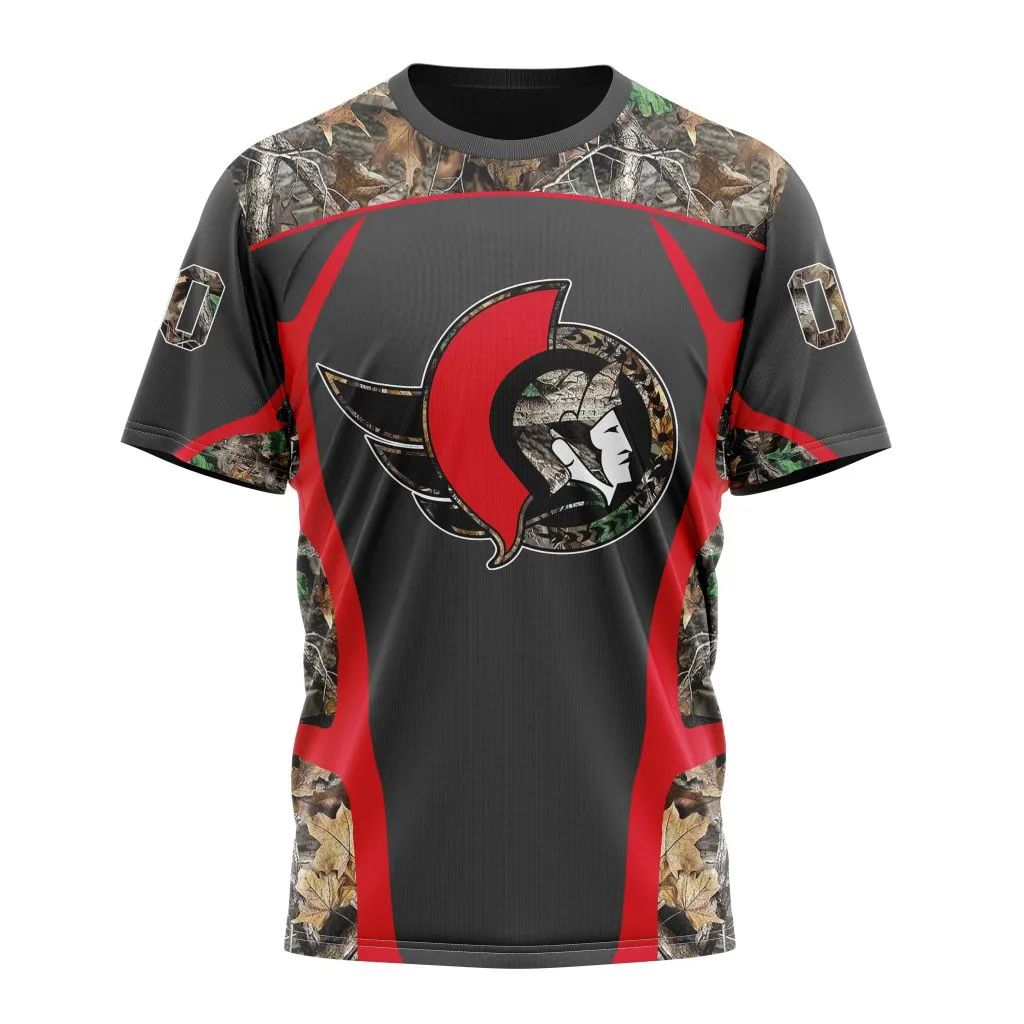 Ottawa Senators Special Camo Hunting Design Personalized Name And Number T-Shirt Oregontrailrvpk Shirt