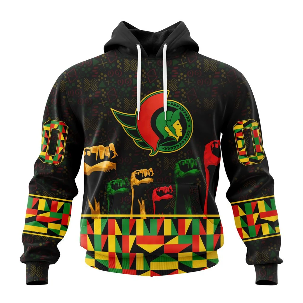 Ottawa Senators Special Design Celebrate Black History Month All Over Print Hoodie Style 59037