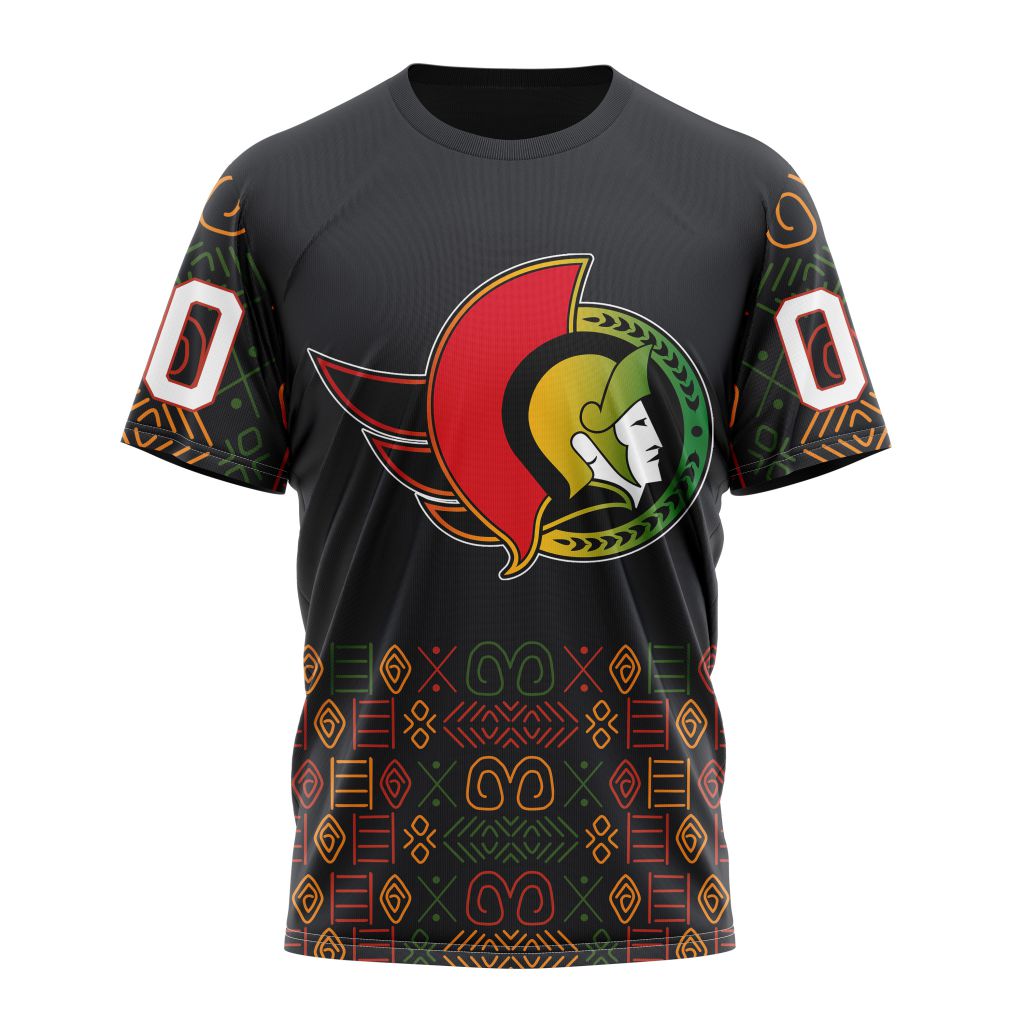 Ottawa Senators Special Design For Black History Month 01 Personalized Name And Number T-Shirt Oregontrailrvpk Shirt