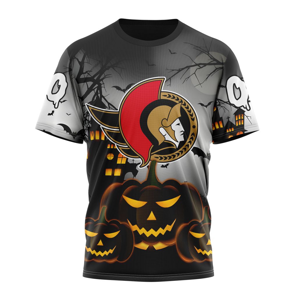 Ottawa Senators Special Design For Halloween Personalized Name And Number T-Shirt Oregontrailrvpk Shirt