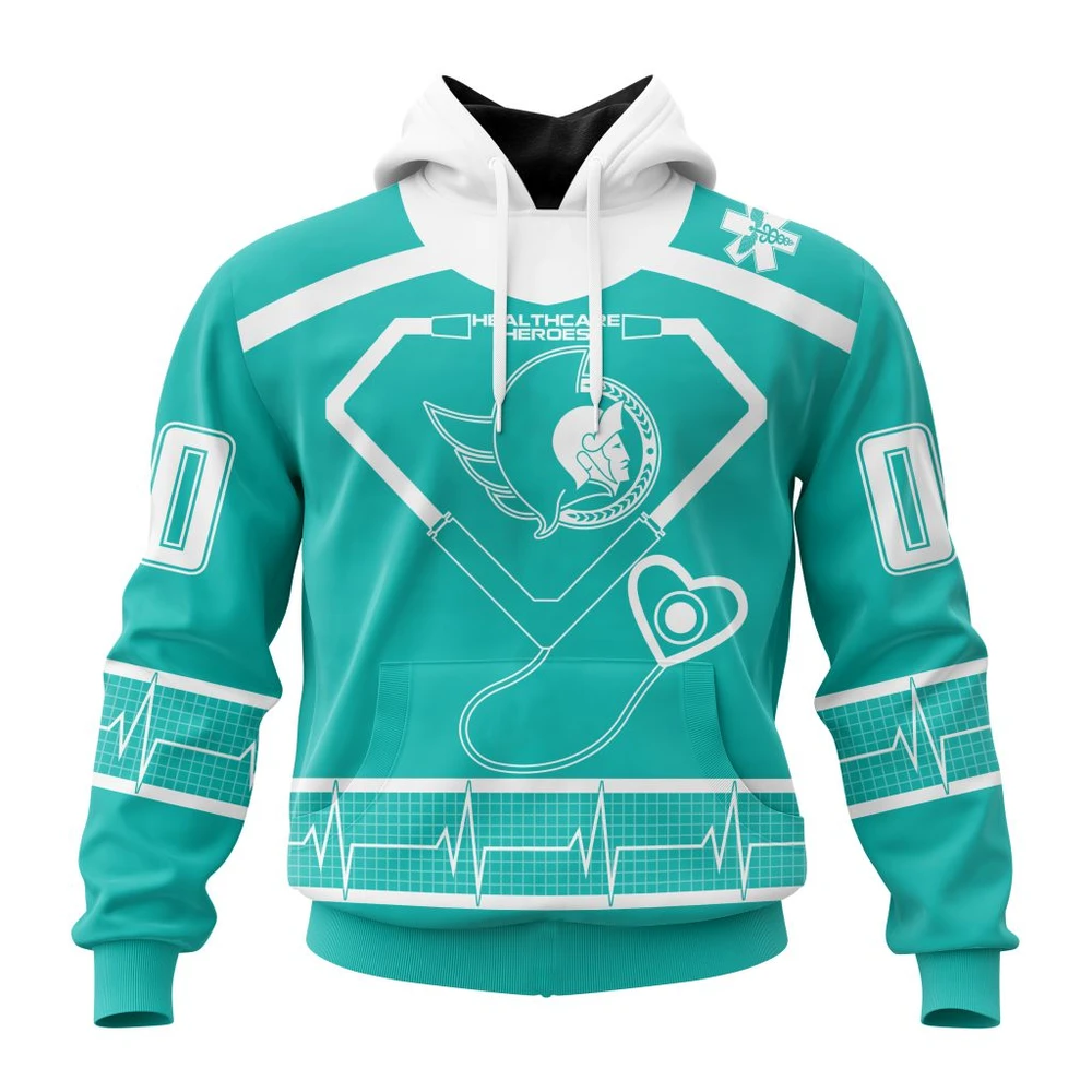 Ottawa Senators Special Design Honoring Healthcare Heroes All Over Print Hoodie Style 21522