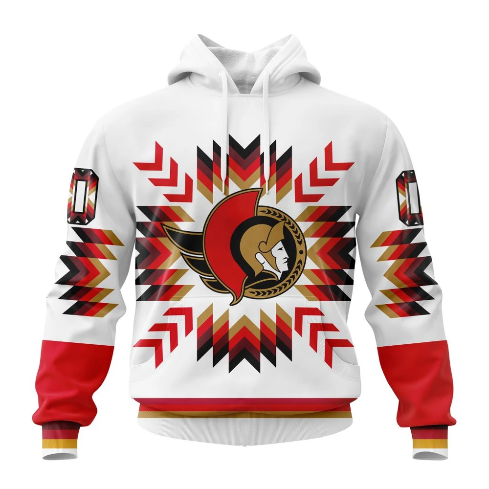 Ottawa Senators Special Design With Native Pattern All Over Print Hoodie Style 64051