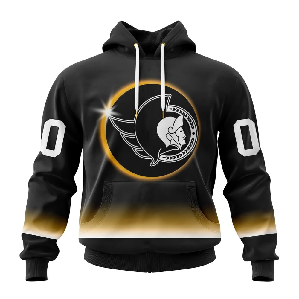 Ottawa Senators Special Eclipse Design All Over Print Hoodie Style 28431