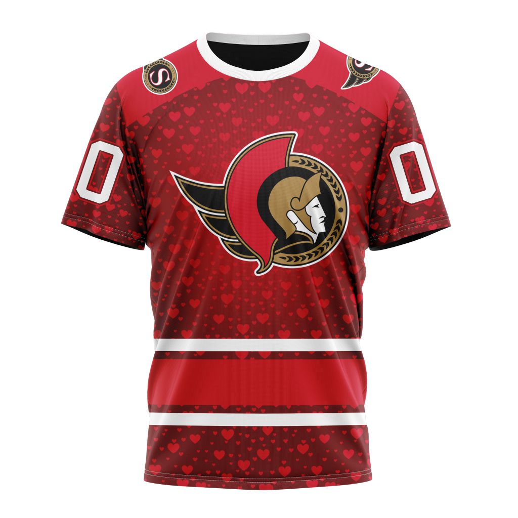 Ottawa Senators Special Gift For Valentines Day 01 Personalized Name And Number T-Shirt Oregontrailrvpk Shirt
