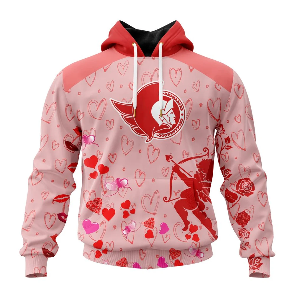 Ottawa Senators Special Gift For Valentines Day All Over Print Hoodie Style 40494