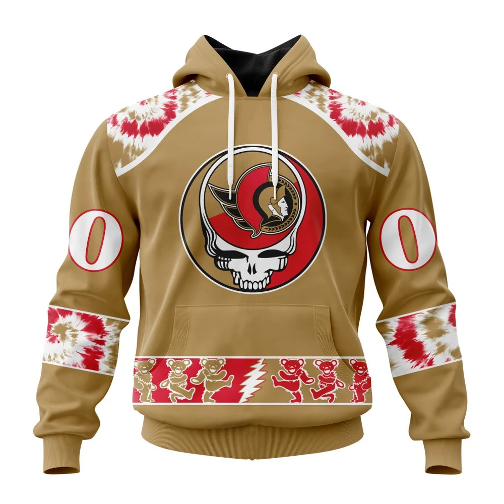 Ottawa Senators Special Grateful Dead Design All Over Print Hoodie Style 34415