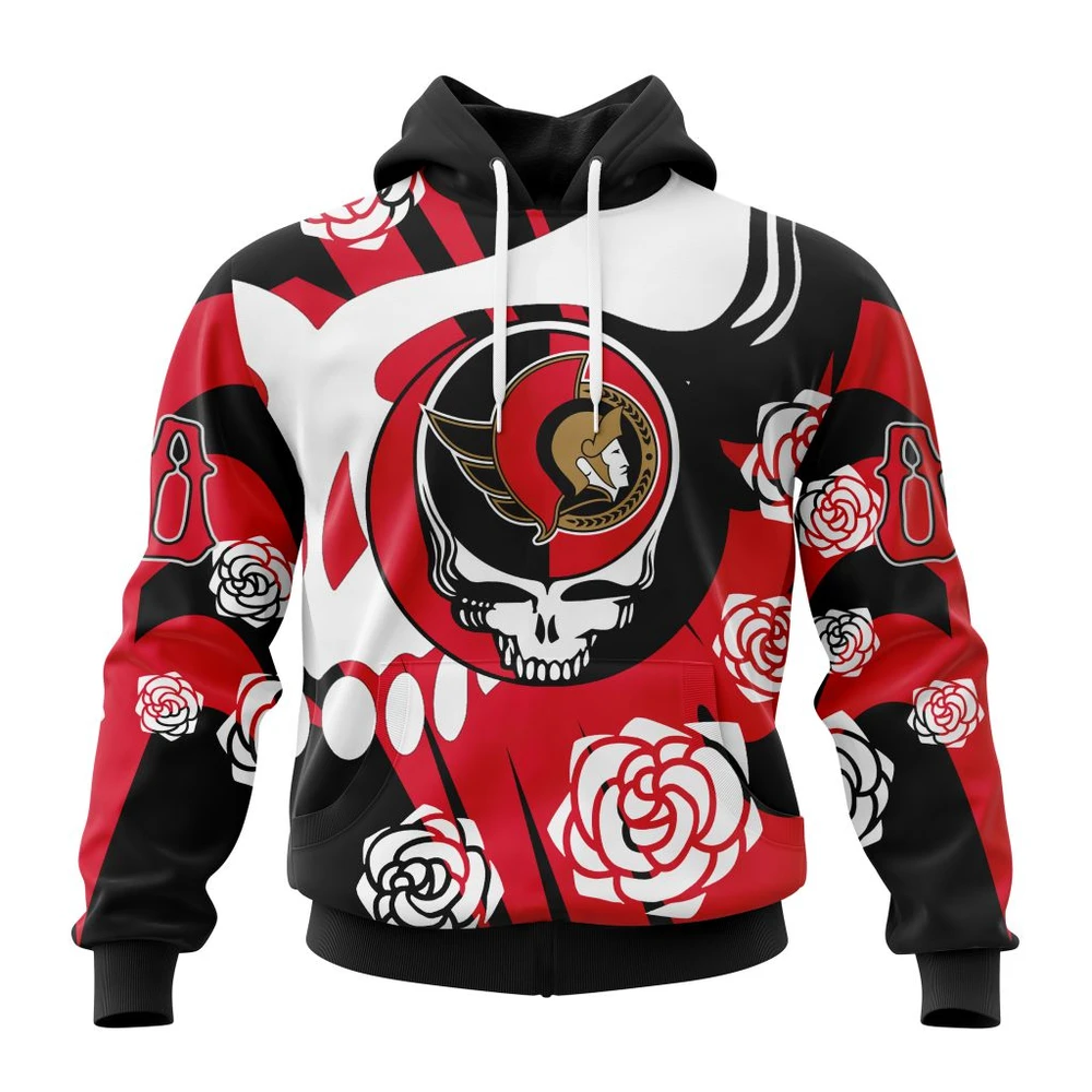 Ottawa Senators Special Grateful Dead Design All Over Print Hoodie Style 57314