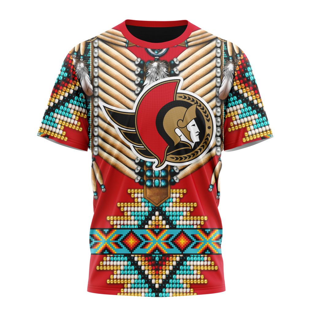 Ottawa Senators Special Native Costume Design 02 Personalized Name And Number T-Shirt Oregontrailrvpk Shirt