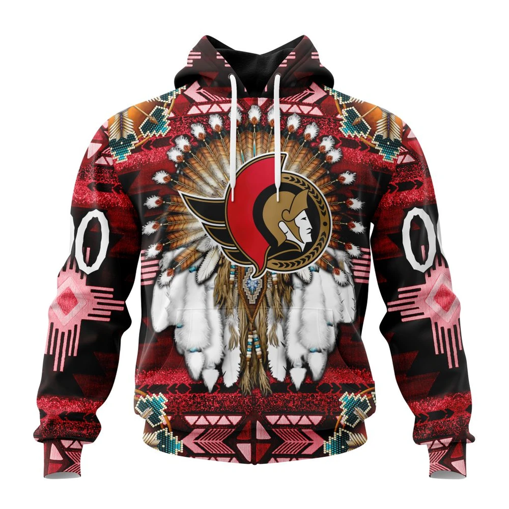 Ottawa Senators Special Native Costume Design All Over Print Hoodie Style 72921