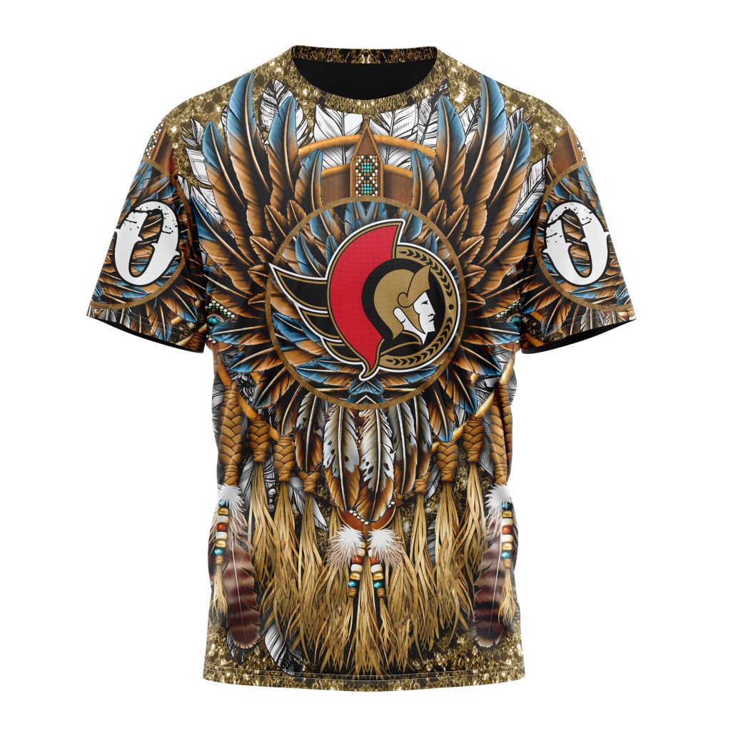 Ottawa Senators Special Native Costume Design Personalized Name And Number T-Shirt Oregontrailrvpk Shirt