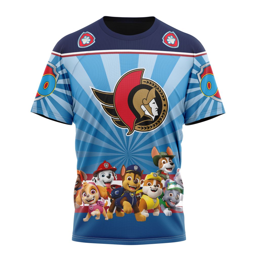 Ottawa Senators Special Paw Patrol Kits Personalized Name And Number T-Shirt Oregontrailrvpk Shirt