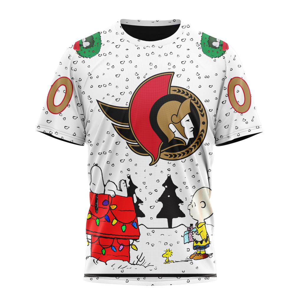 Ottawa Senators Special Peanuts Design Personalized Name And Number T-Shirt Oregontrailrvpk Shirt