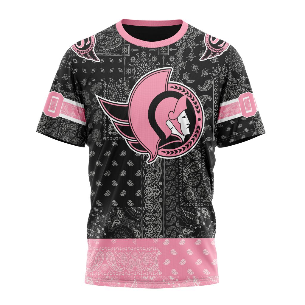Ottawa Senators Special Pink Paisley Design 01 Personalized Name And Number T-Shirt Oregontrailrvpk Shirt