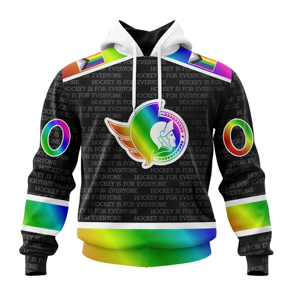Ottawa Senators Special Pride Design Hockey Is For Everyone All Over Print Hoodie Style 85822
