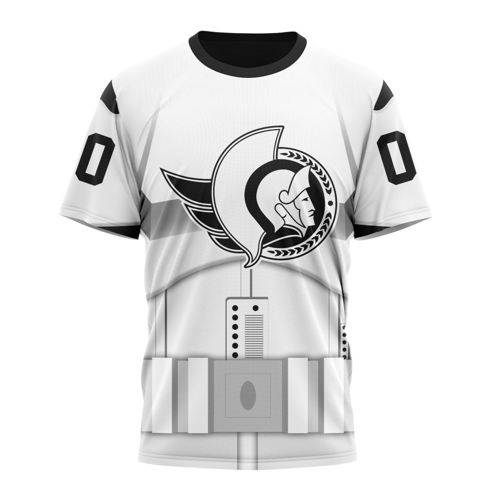 Ottawa Senators Special Star Wars Stormtroopers Design Personalized Name And Number T-Shirt Oregontrailrvpk Shirt