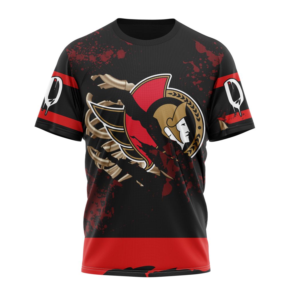 Ottawa Senators Specialized Design Jersey With Your Ribs For Halloween Personalized Name And Number T-Shirt Oregontrailrvpk Shirt