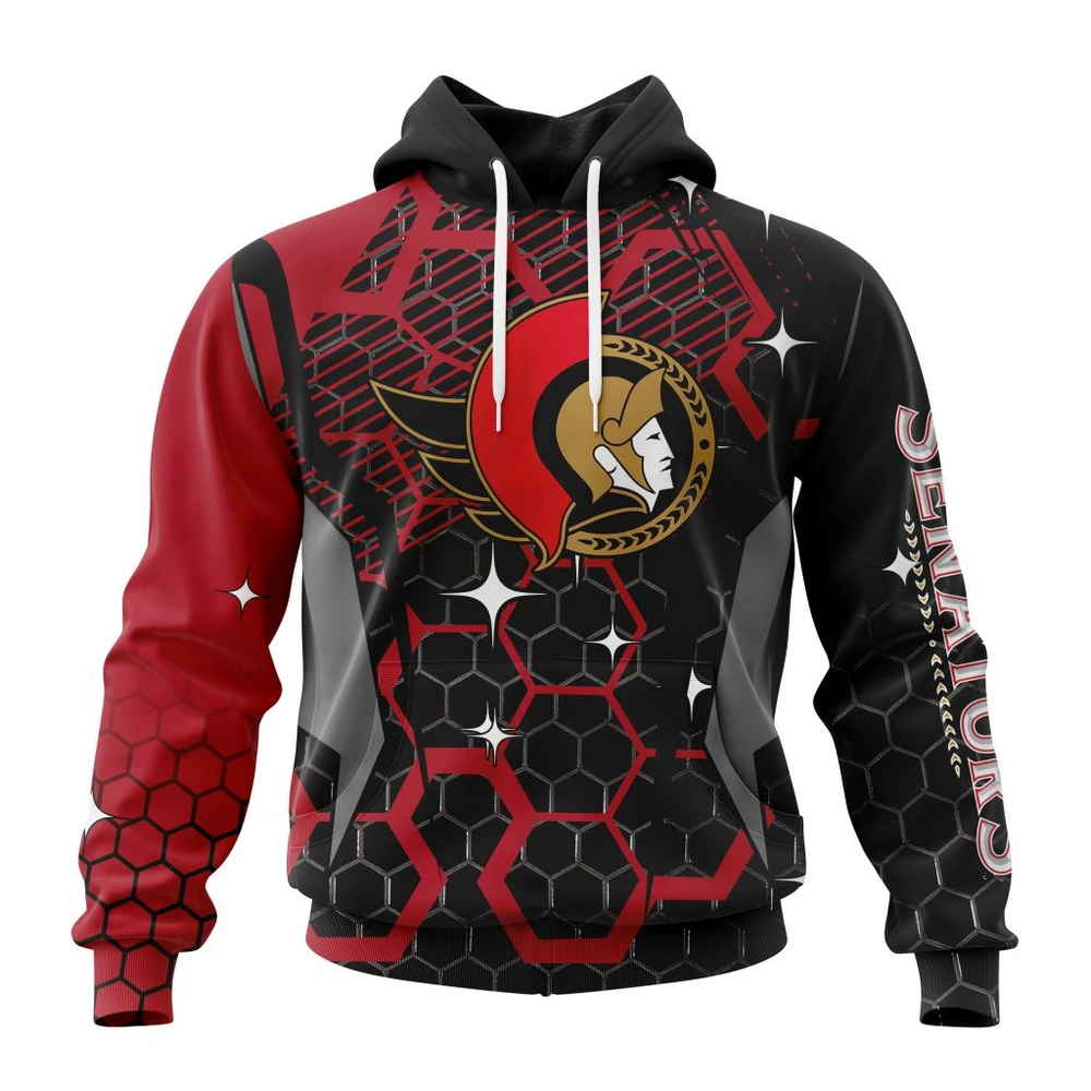 Ottawa Senators Specialized Design With Motocross All Over Print Hoodie Style 31627