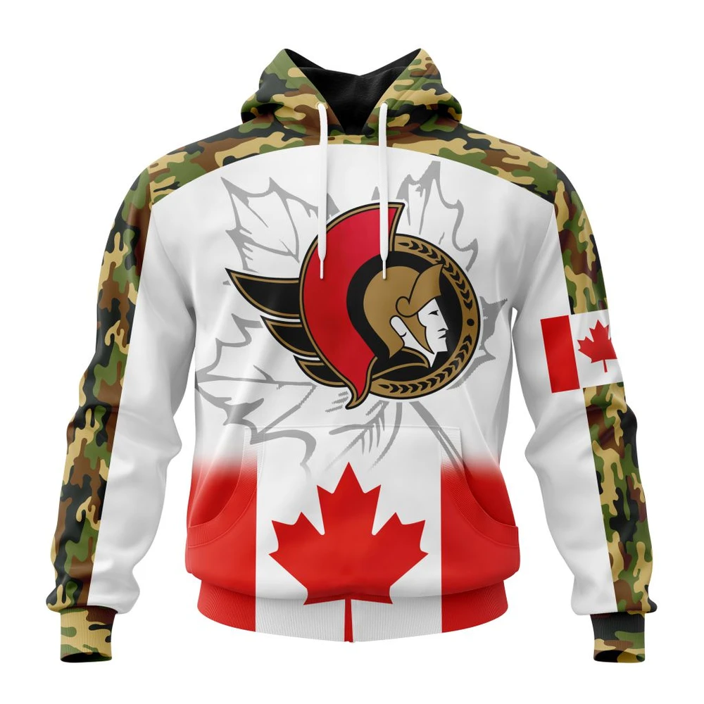 Ottawa Senators Specialized Design With Our Canada Flag All Over Print Hoodie Style 83171