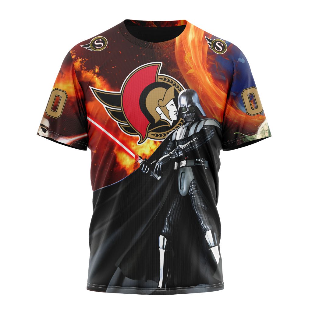 Ottawa Senators Specialized Design X Star War Personalized Name And Number T-Shirt Oregontrailrvpk Shirt