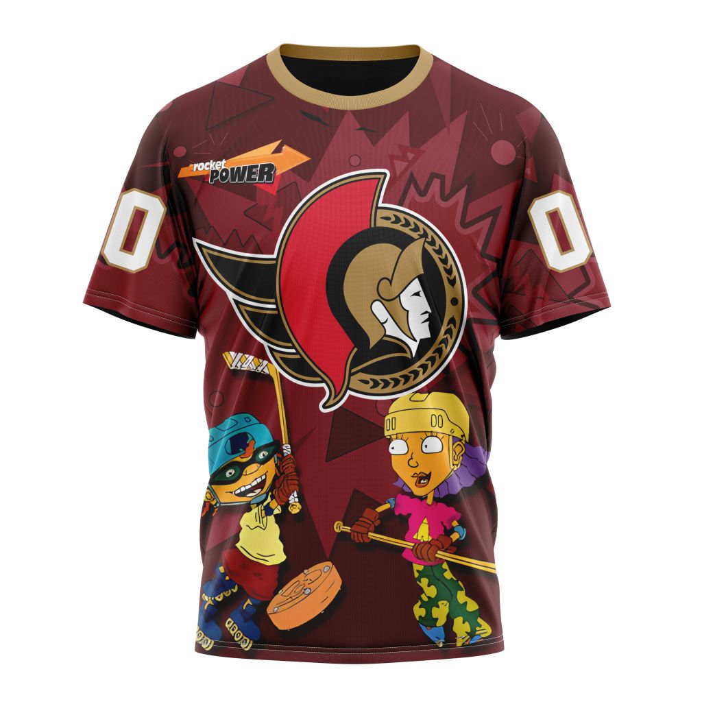 Ottawa Senators Specialized For Rocket Power Personalized Name And Number T-Shirt Oregontrailrvpk Shirt