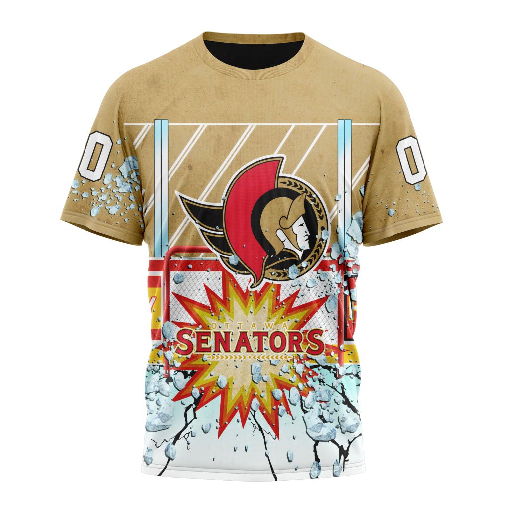 Ottawa Senators Specialized Jersey With Ice Hockey Arena Personalized Name And Number T-Shirt Oregontrailrvpk Shirt