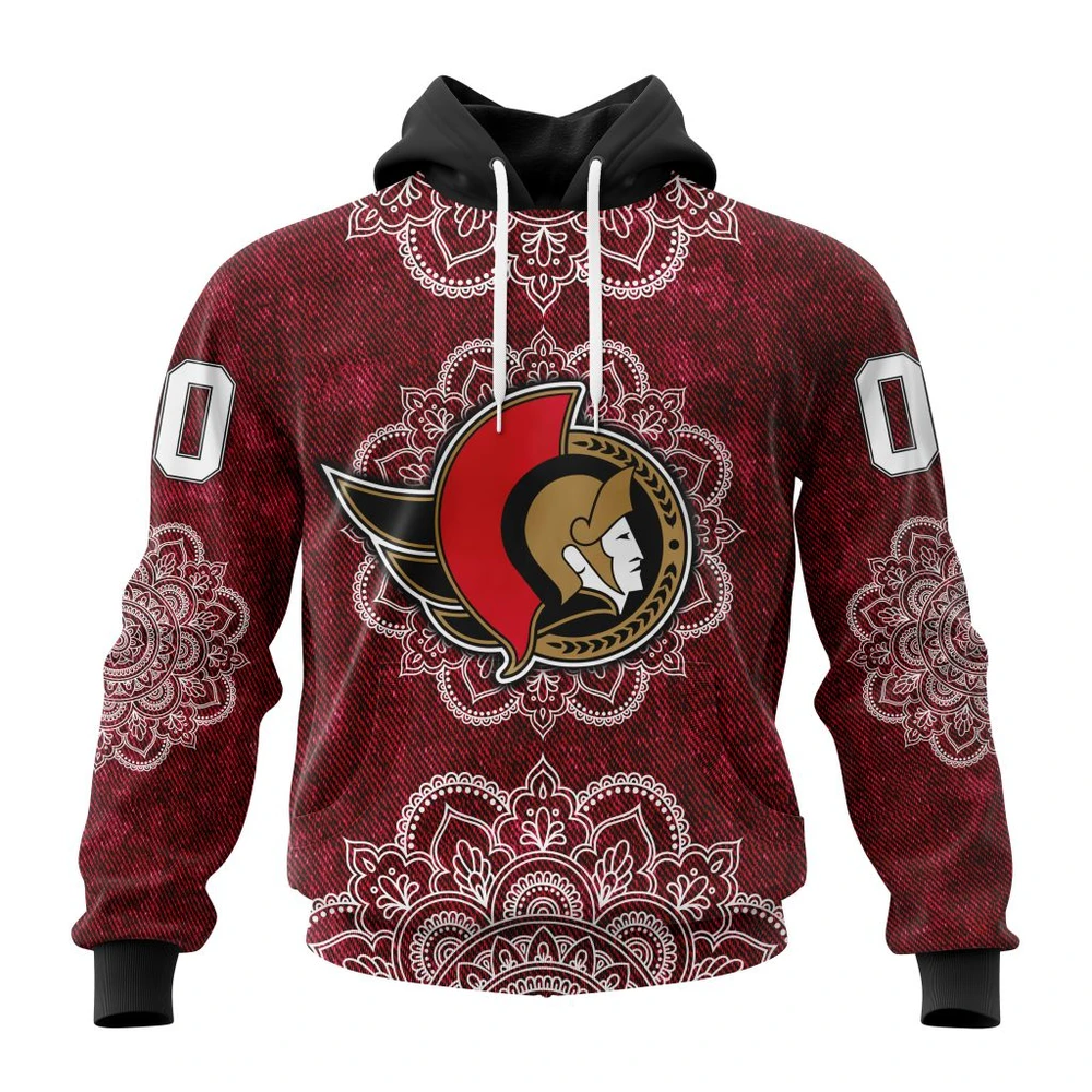Ottawa Senators Specialized Mandala All Over Print Hoodie Style 11665