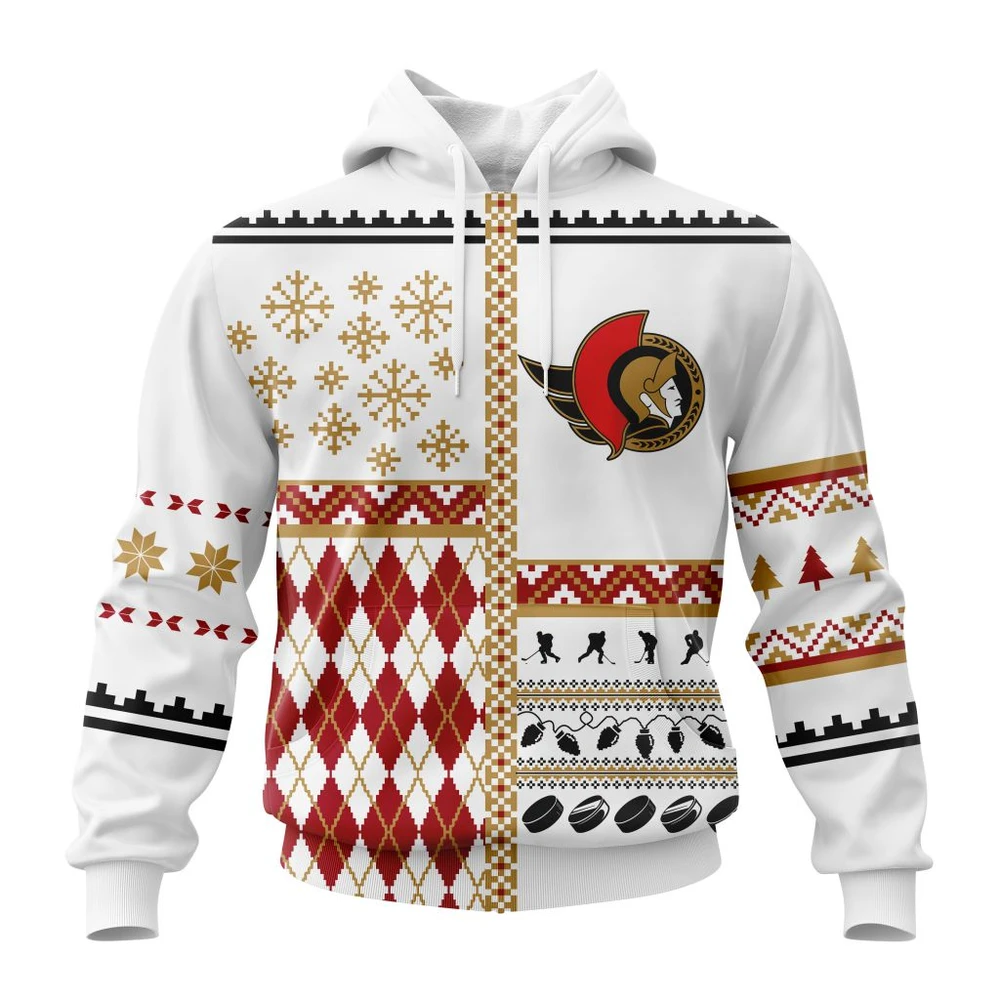 Ottawa Senators Specialized Unisex Christmas Is Coming All Over Print Hoodie Style 87191