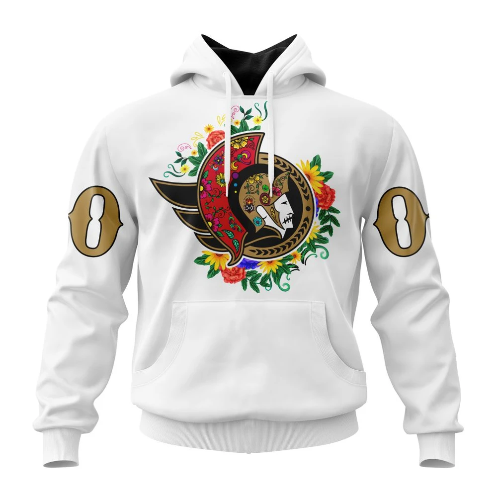 Ottawa Senators Specialized Unisex Kits Dia De Muertos All Over Print Hoodie Style 92124