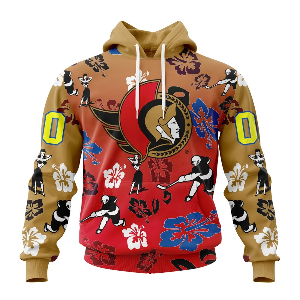 Ottawa Senators X Hawaii Specialized Design For Hawaiia All Over Print Hoodie Style 95584
