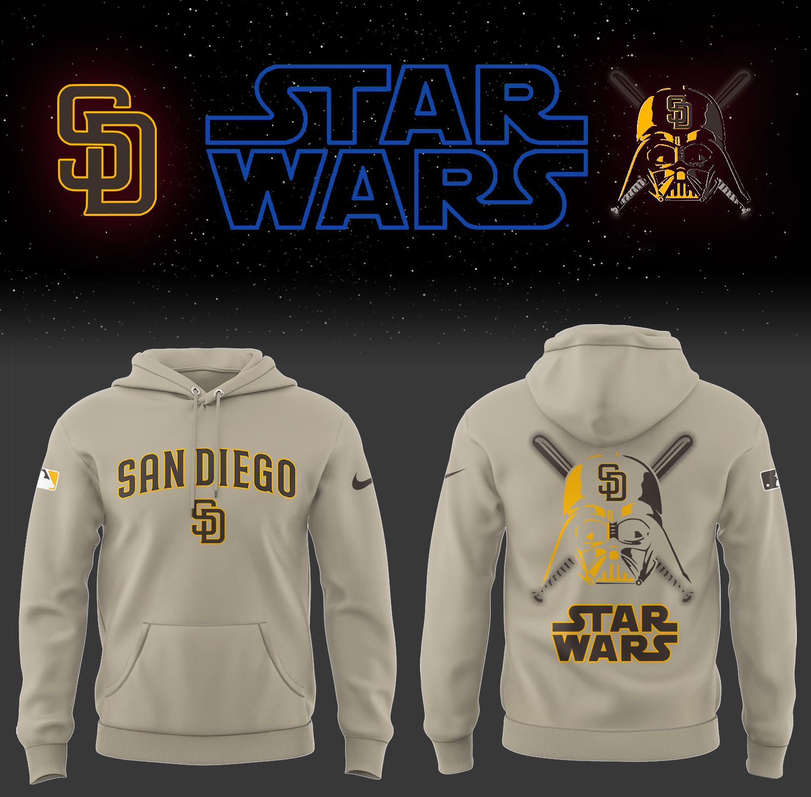 Padres Baseball 2025 Padres x Star Wars Hoodie