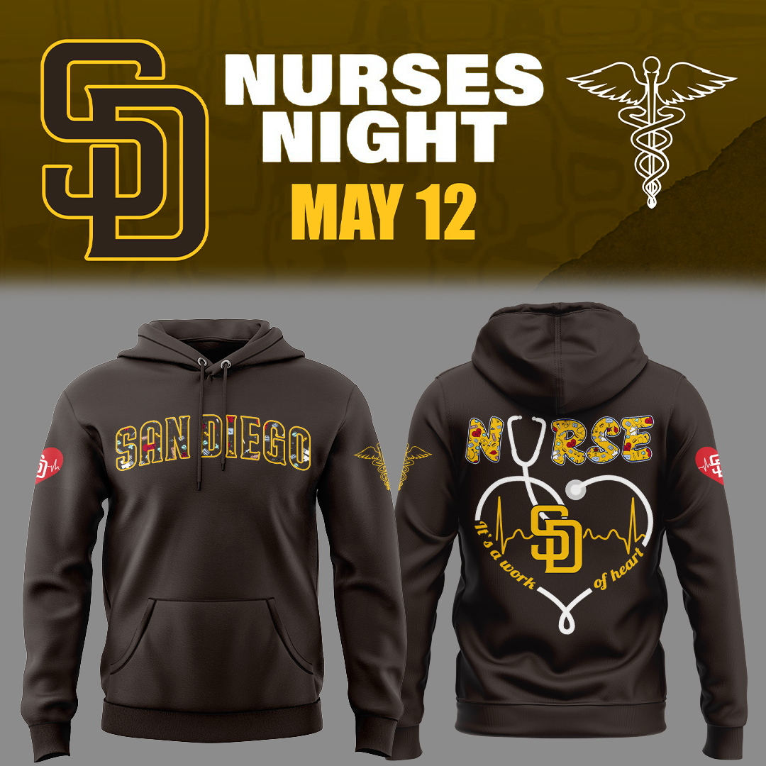 Padres Baseball Nurses Night Hoodie