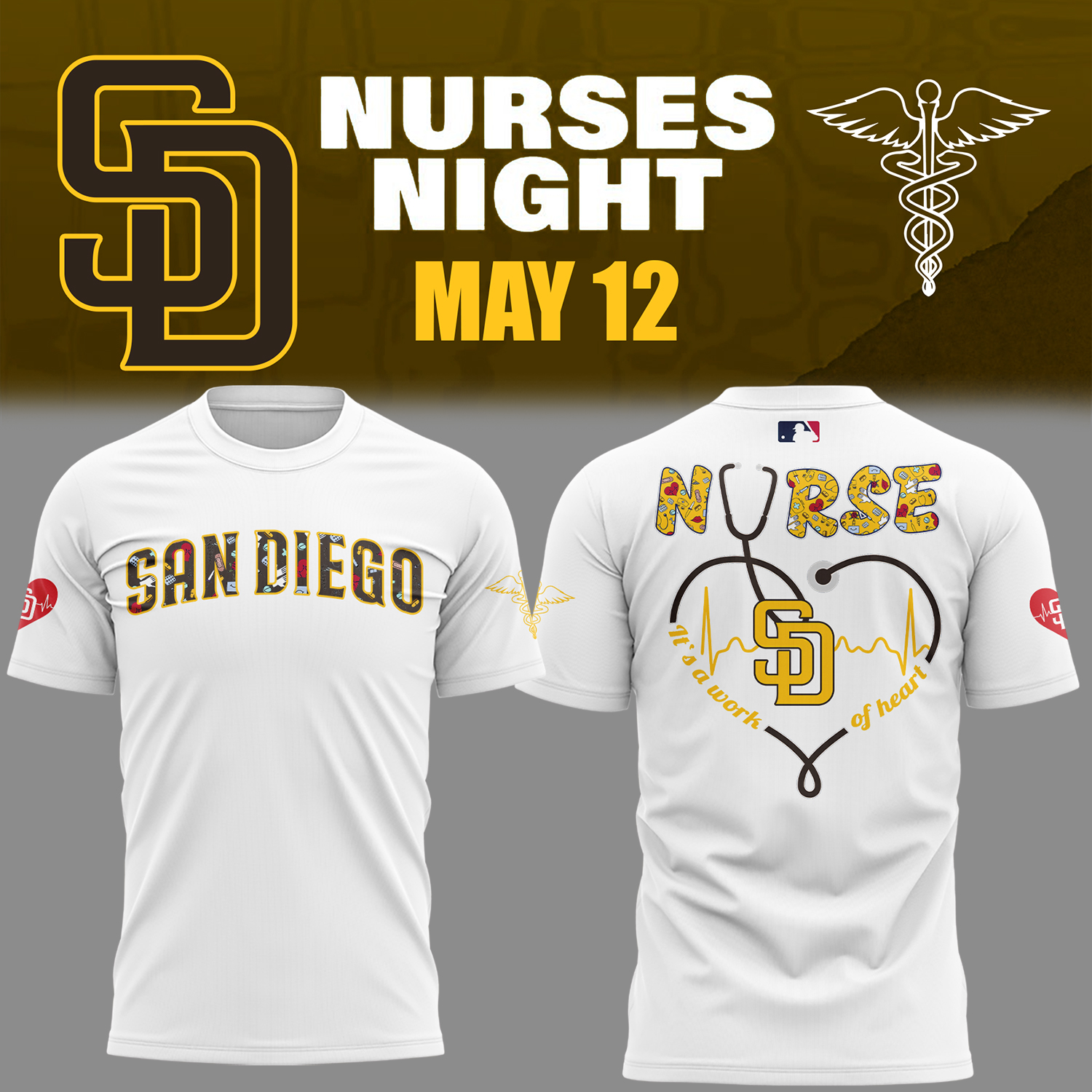 Padres Baseball Nurses Night T-Shirt For Baseball Players Oregontrailrvpk Shirt