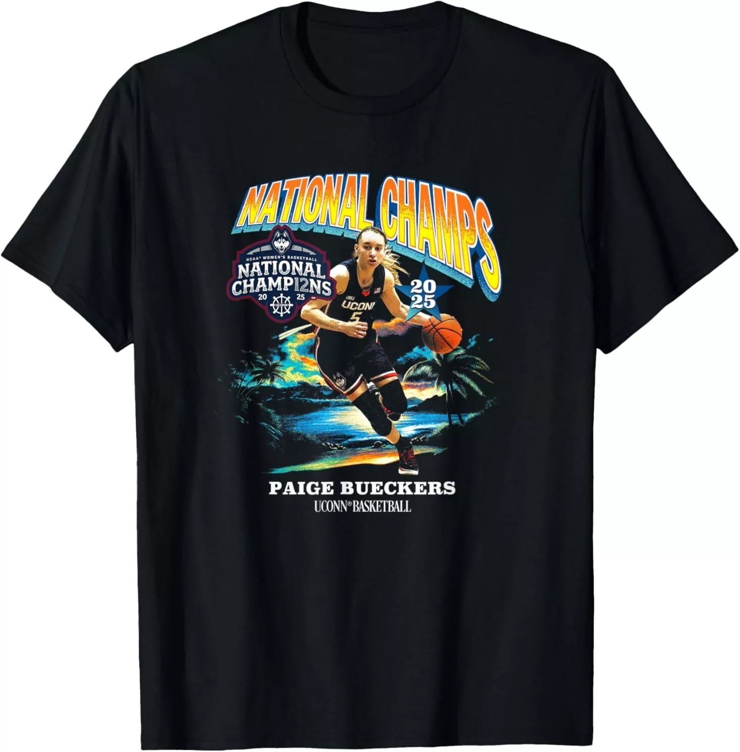 Paige Bueckers 2025 Women's Basketball National Champ T-Shirt Gift For Basketball Fans Oregontrailrvpk Shirt