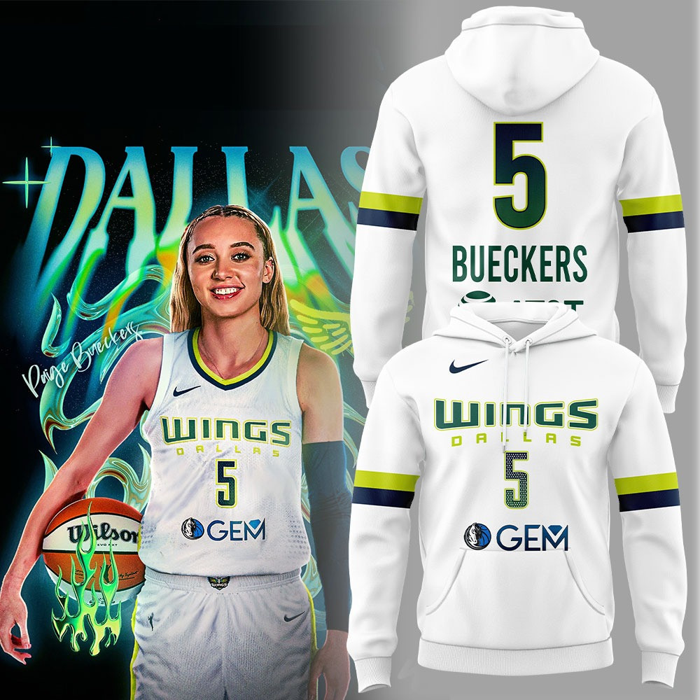 Paige Bueckers Dallas Wings Hoodie #5 Paige Bueckers Player Merch