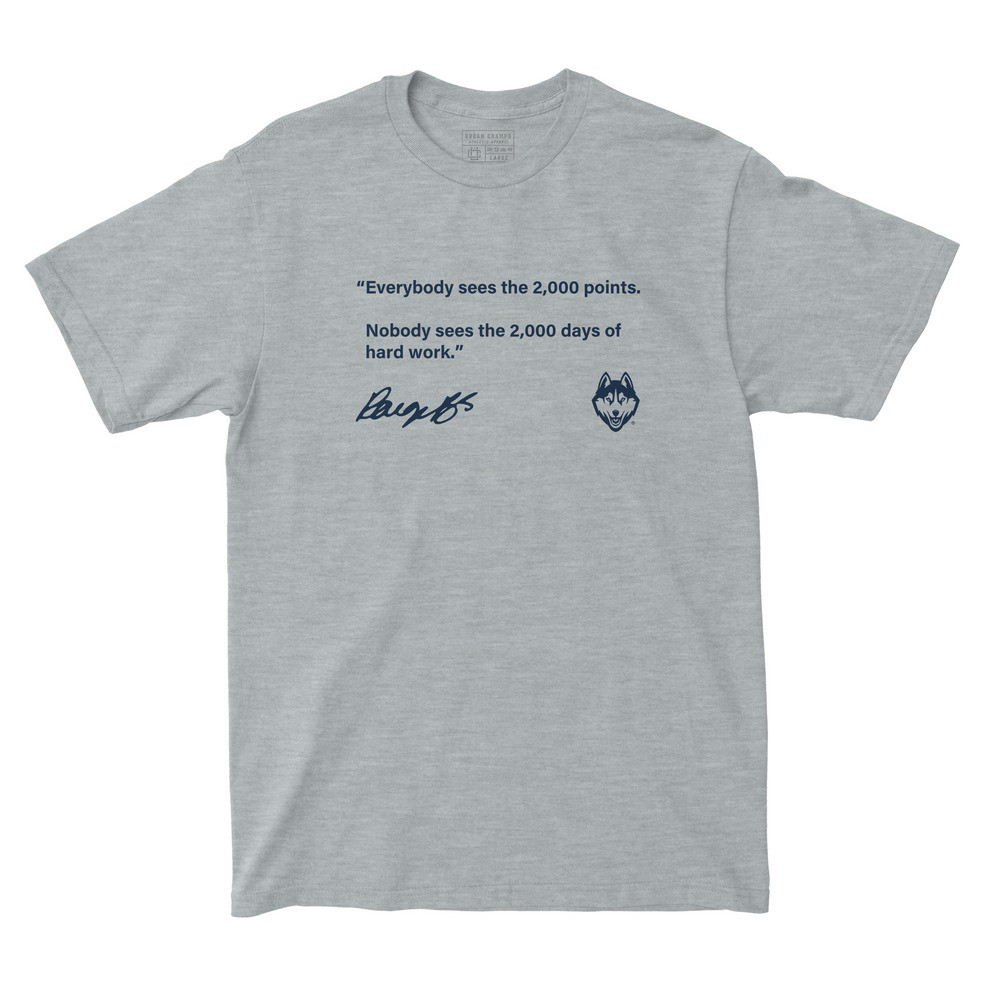 Paige Bueckers Merch T-Shirt Uconn Huskies Paige Bueckers 2000 Points Shirt Oregontrailrvpk Shirt