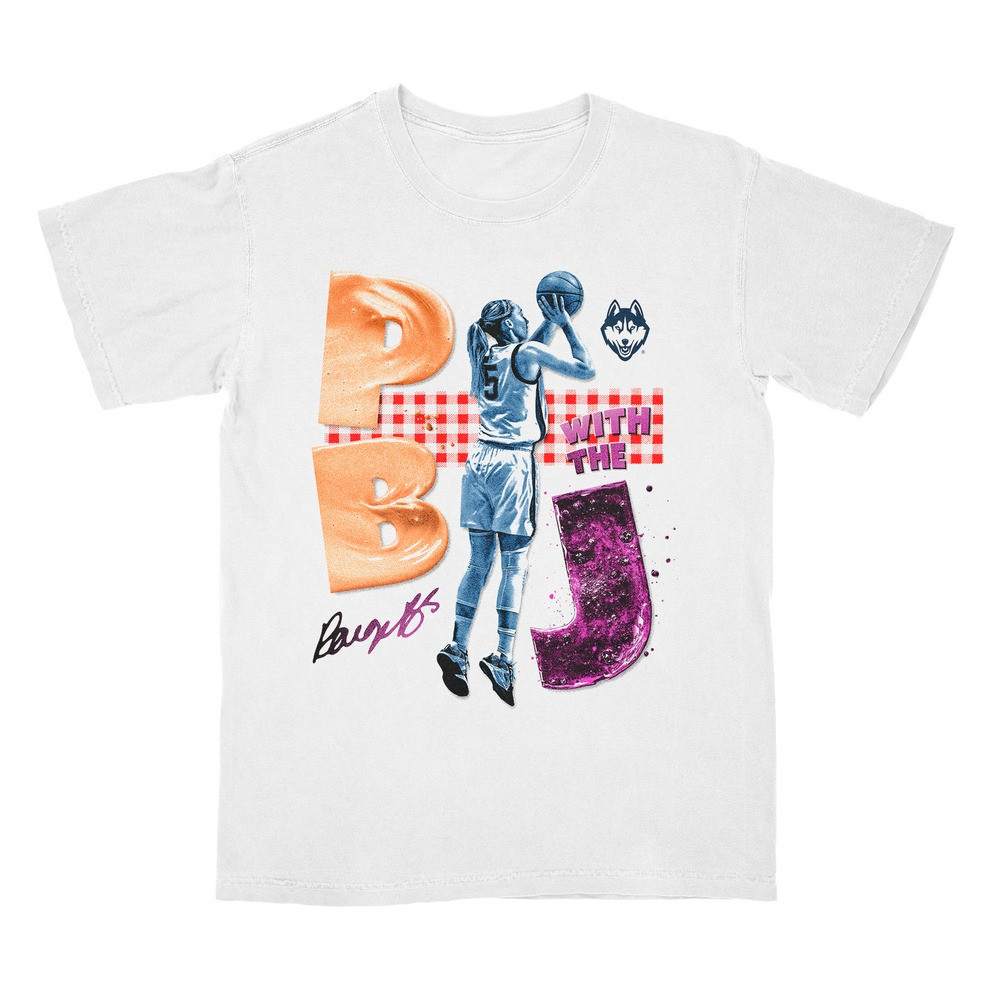 Paige Bueckers Merch T-Shirt Uconn Huskies Paige Bueckers PB With the J Oregontrailrvpk Shirt