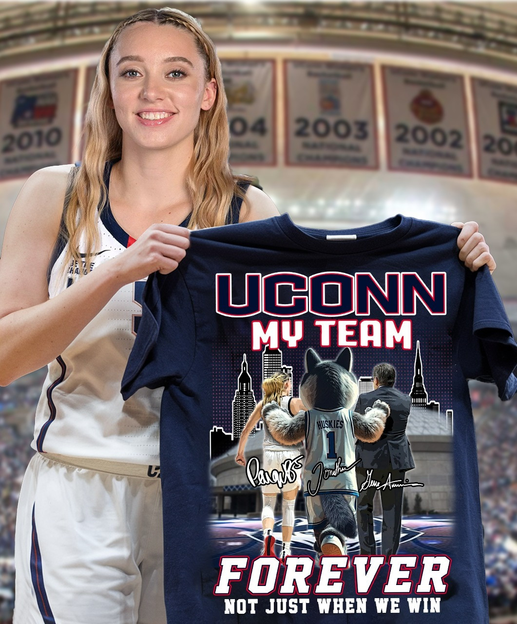 Paige Bueckers T-Shirt Uconn Huskies My Team Forever Not Just When We Win Fan Merch Oregontrailrvpk Shirt