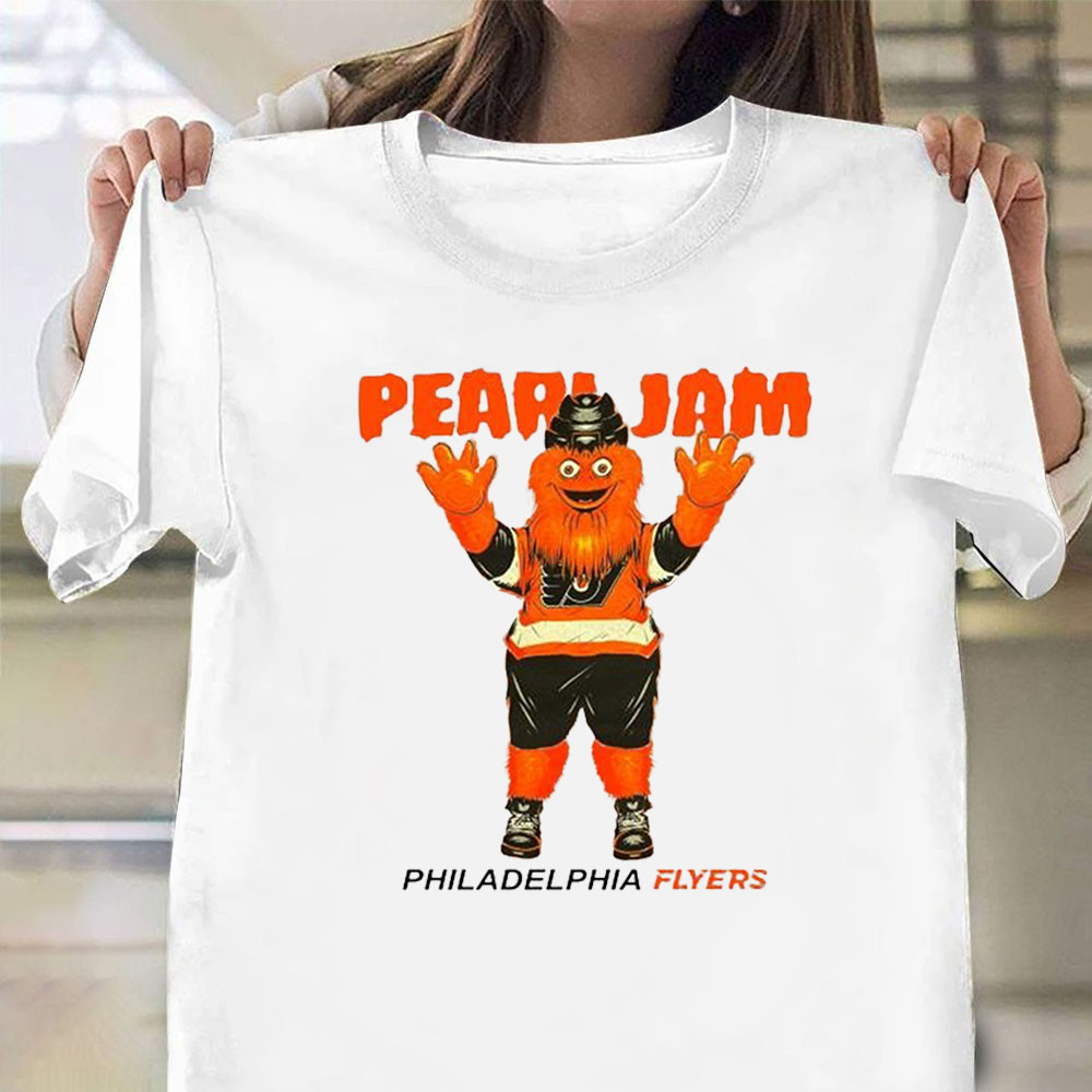 Pearl Jam And Philadelphia Flyers Stickman Gritty T-Shirt Oregontrailrvpk Shirt